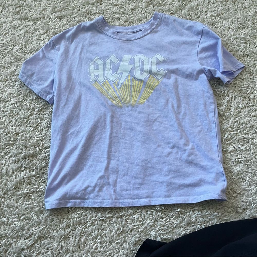 Kids ACDC lavender t shirt size medium